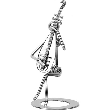 Figurine vintage en fer forgé représentant un joueur de pipa, objet de décoration pour un bar ou une maison. Idée cadeau d'anniversaire. (1/4)