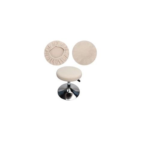 Housse de tabouret ronde 2 pièces en polyester élasthanne lavable, imperméable et antidérapante – pour tabourets de bar 30 à 40 cm (1/4)
