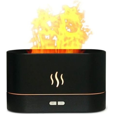 Diffuseur d’Huiles Essentielles Effet flamme 180 ML - SILUMEN - Noir (1/4)