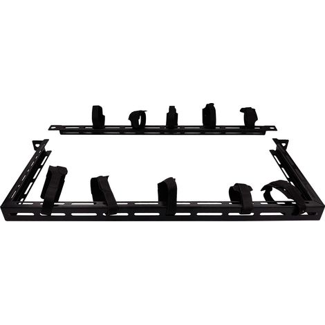 Panel de gestión de cables Lanview de 1/2U y 19" con 10 correas de velcro, RAO220BL