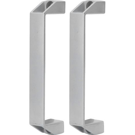 Türgriff aus Aluminiumlegierung, 2 Stück, 180 mm Lochabstand, hochfest, für Schranktüren, moderne Türen, silberfarben (1/5)