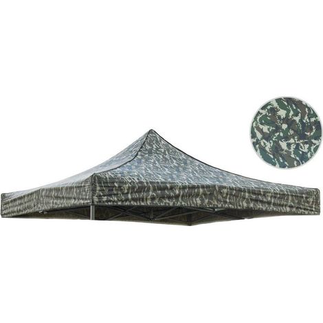 Tetto di Ricambio per Gazebo Richiudibile 2,9x2,9m Mimetico (1/2)