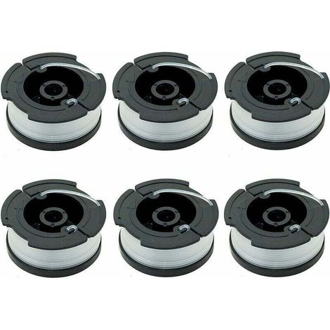 Lot de 6 bobines A6481 A6485 pour tondeuses Black Decker – Longueur de fil 10 m – Pré-enroulées pour performance optimale (1/4)
