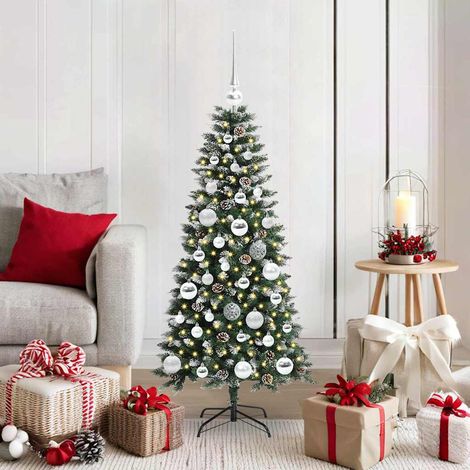 Künstlicher Weihnachtsbaum mit 150 LEDs mit Ständer Grün 120 cm