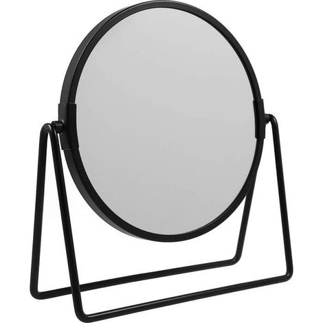 Miroir de maquillage - Metall - Rund - Vergrößerung x1/x3 - Schwarz - Zeitgenössisches Design
