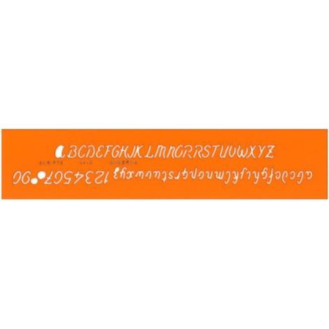 Gabarit de lettres n°10 en matière biosourcée orange transparent