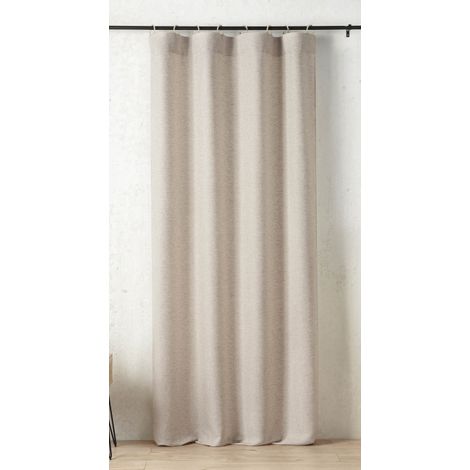 Rideau à anneaux Mistolino 145 x 260 cm – Tissé en France - 145x260cm - Lin (1/2)