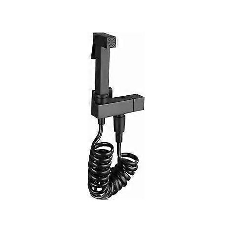 Robinet de bidet noir, douchette multifonctionnelle, fixation murale pour salle de bain