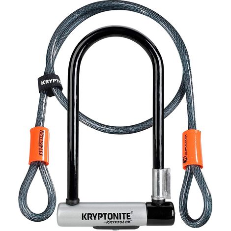 Kryptonite Lucchetto a U Kryptolok Standard W/Flex Lucchetto antifurto per bici Livello di sicurezza 6/10 Studiato per resistere ai tentativi di effrazione Dimensioni 10,2 cm x 22,9 cm (1/5)