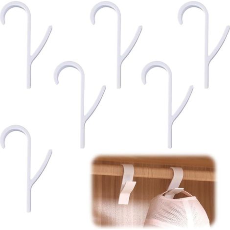 Set of 6 radiator hooks, removable plastic hooks, for bathroom, kitchen (1/5)
