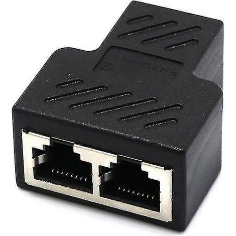 Hub, commutateur, répartiteur, adaptateur de câble Ethernet RJ45, 1 port mâle vers 2 ports femelles 2025 (1/5)
