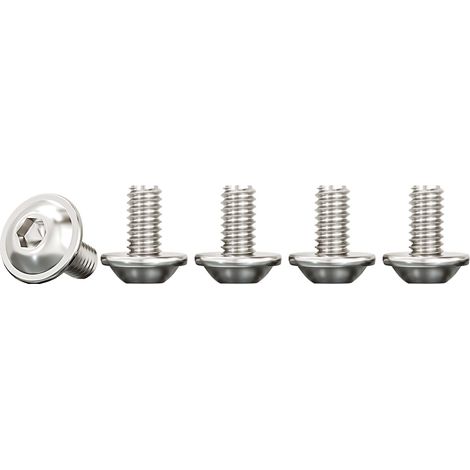 50 Stück Linsenkopfschrauben mit Flansch und Innensechskant, M4x10mm Edelstahl A2 V2A Sechskantschraube für mechanische Verbindungen