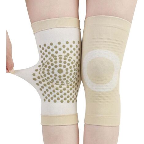 Genouillère de compression avec coussinets en gel et stabilisateurs latéraux (1/4)