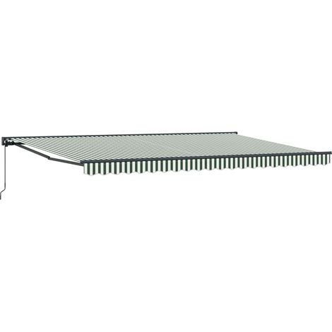 Maison Exclusive - Markisenrahmen Grün und Weiß 500 x 300 cm