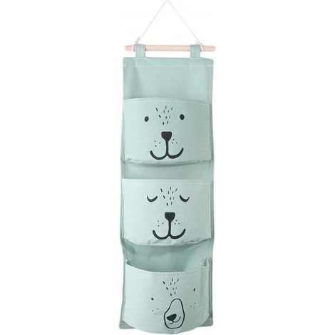 Borsa portaoggetti sospesa Ulisem, organizer da parete, tasca portaoggetti, 3 cassetti (verde) (1/4)