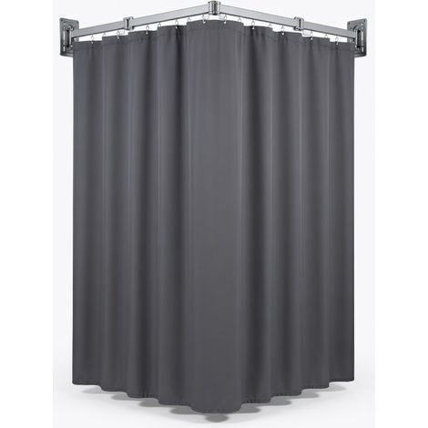 Rideau douche pliable anthracite polyester pour la maison (1/5)