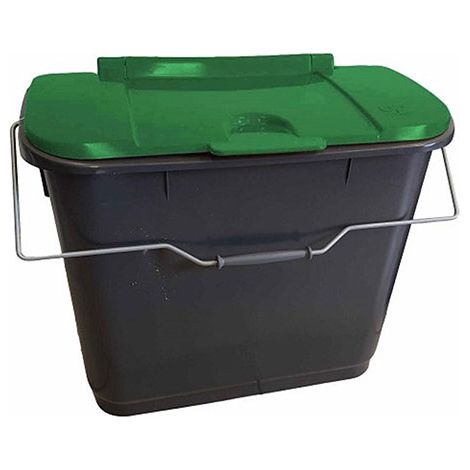 Bac à déchet ou seau à compost 50 litres - Couvercle Vert - 222007GVS