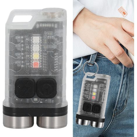 Multifunktionale V3 LED-Taschenlampe, transparentes weißes Fluoreszenzlicht, 900 Lumen mit roten, weißen, blauen und UV-Leuchten Schutzart IP65 magnetische Befestigung auf der Rückseite. (1/5)