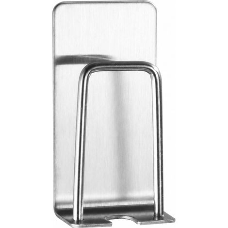 Porte-brosse à dents mural, en acier inoxydable, sans perçage, pour le rangement de la salle de bain (1/5)