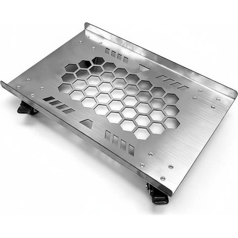 Support Ordinateur Robuste Support Pc roulettes Structure Acier Inoxydable Base Élargie Ventilation en Nid d'abeille Mobilité pour Bureaux de Jeu Ateliers, 55 Cm X 26,4 Cm (1/5)