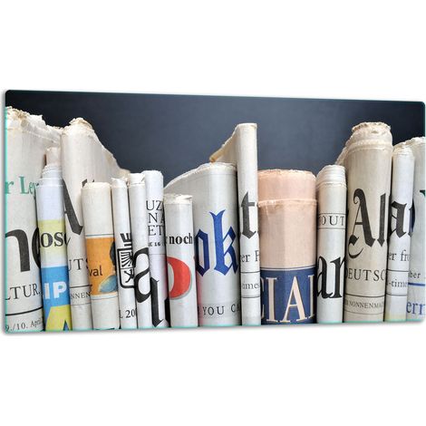 Tagliere a lastre di vetro 52x30 Newspapers (1/5)