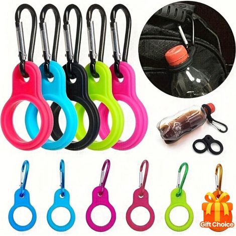 1 Crochet pour bouteille d'eau de sport extérieur, support durable, crochet d'escalade portable, clip pour bouteille d'eau de course, accessoire de sac à dos, cadeau, outil de mousqueton d'alpinisme (1/4)