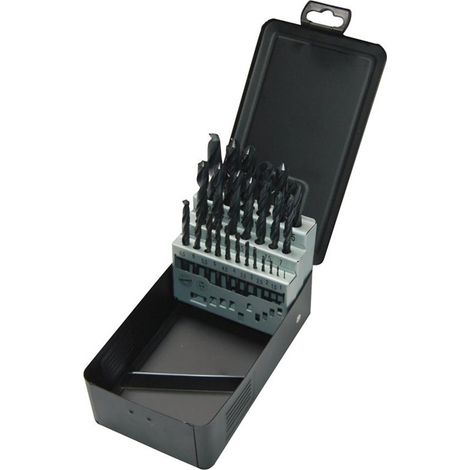 Milwaukee HSS-R 25 Estuche Metálico Brocas de Acero Rápido (1/2)