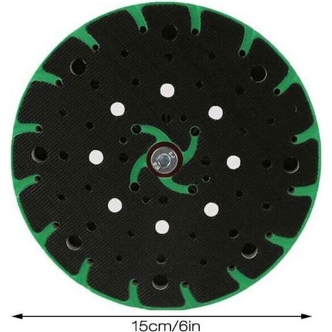 Plateau de ponçage - - 150 mm - Polyuréthane - 17 trous d'extraction - Lot de 2 (1/4)