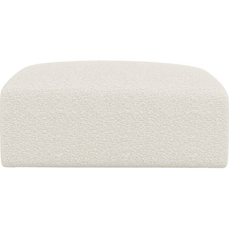 Pouf en tissu bouclette blanc POGNI de Maison Céphy (1/4)