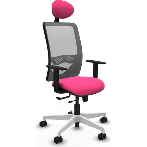 Bürostuhl piqueras y crespo Zulema rosa Kunstleder weiß (1/2)