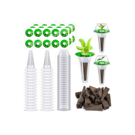 Lot de paniers de culture hydroponique – Ronds  30 pièces – Pour légumes hors sol,2X