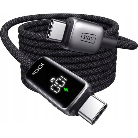 INIU Kabel USB Typ C - USB Typ C 2 m schwarz 1 Stück. (1/2)