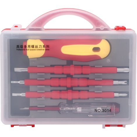 5 pièces Tournevis Isolés Multifonction pour Électriciens - Kit de Réparation Professionnel (1/5)