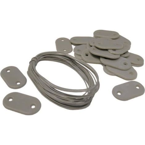 Kit de fixation pour clôture de jardin - NATURE - 27 pcs - Gris