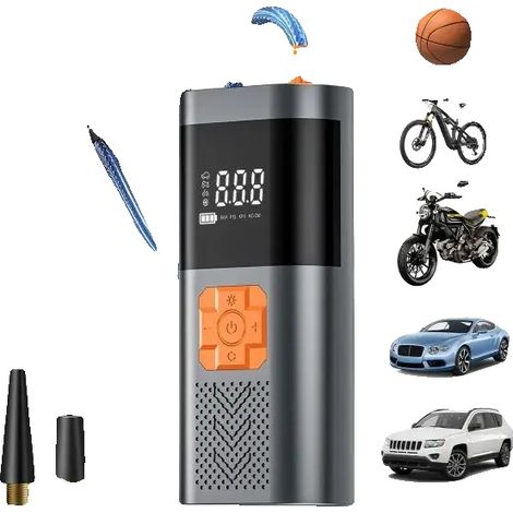 Démarreur, Gonfleur de pneus, Batterie de secours, Pompe à air (1/2)