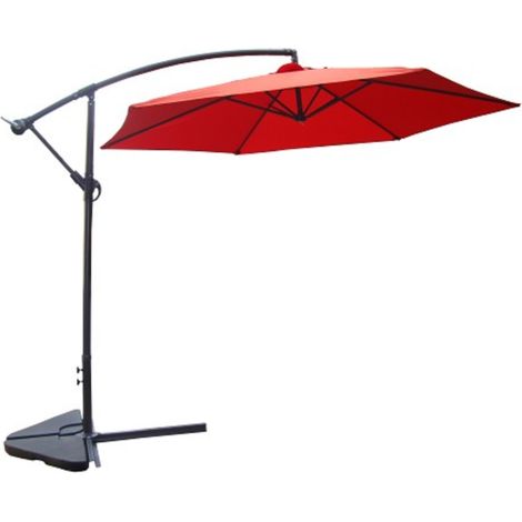 Sonnenschirm  terrakotta, versetzt, rund, 3 x 3 m PORTICCIO