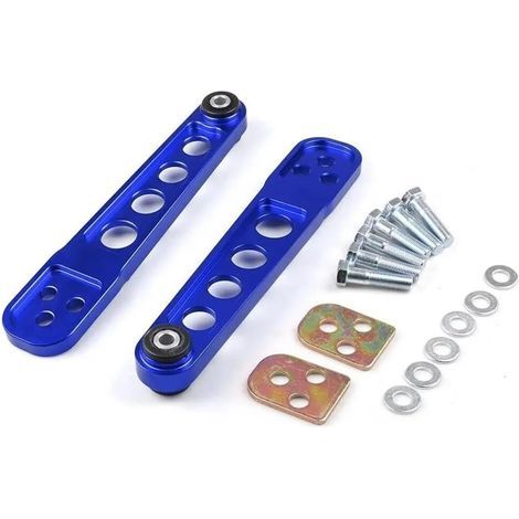 Applicable Pair Aluminum Billet Rear Lower Suspension Control Arm Gold Silver Red Blue Compatible For Honda Civic DX ES EP3 EM 01-05 Automotive Parts(Blue) (1/5)