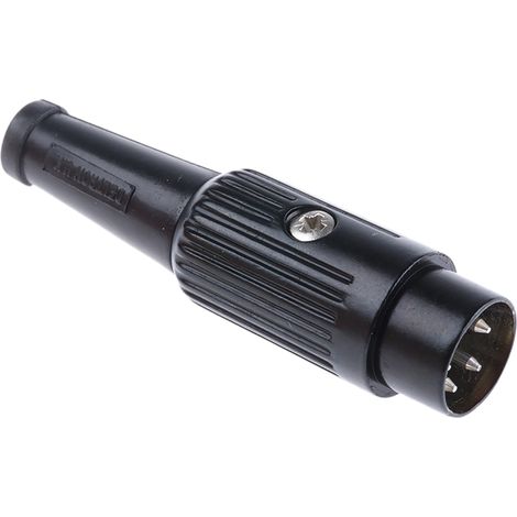 Connecteur DIN RS PRO, 4 contacts, Mâle, Montage sur câble, A sertir ( Prix pour 1 ) (1/2)