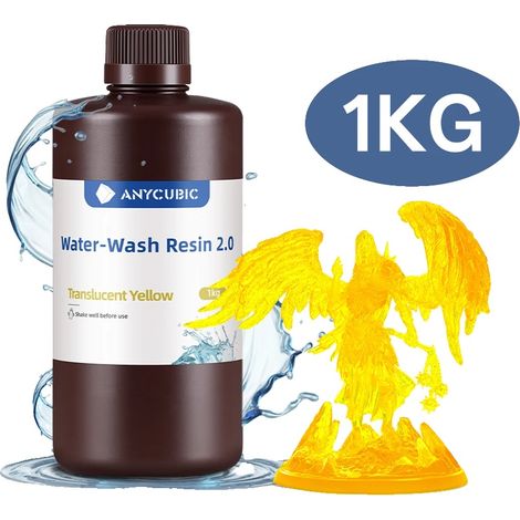 Wasserwaschharz, niedrige Viskosität, benutzerfreundliche Reinigung, T-Gelb 1kg (1/2)