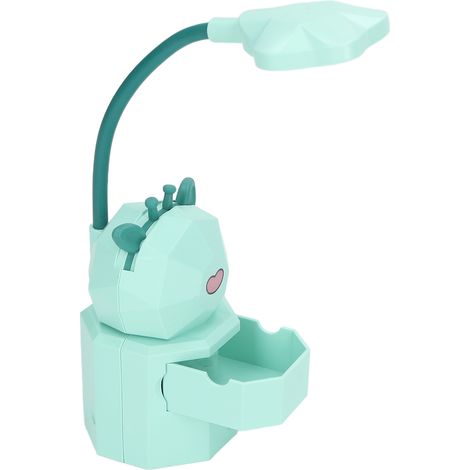 Lampe de chevet LED 5V 3W, col de cygne, chargement USB, figurine de cerf pour table YC-5802, verte (1/5)