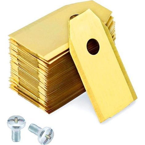 30 pièces Lames de tondeuse robot, lames de rechange pour tondeuse robot, accessoires de tondeuse, avec 30 vis, compatible avec 105, 310, 315, 320, 420, 430x, or (1/5)
