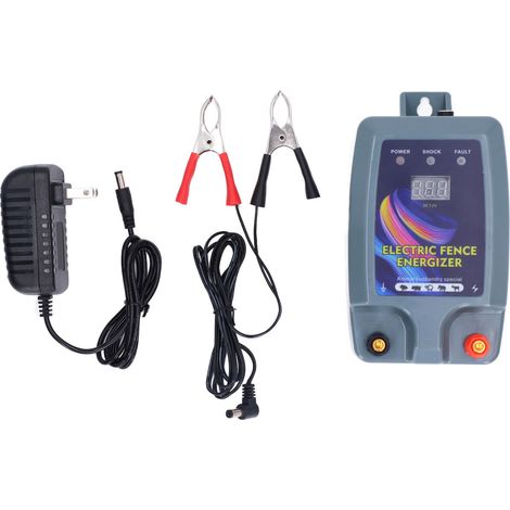 Clôture électrique 5km, mini électrificateur haute tension pour cochons moutons chiens, prise US 100-240V (1/5)