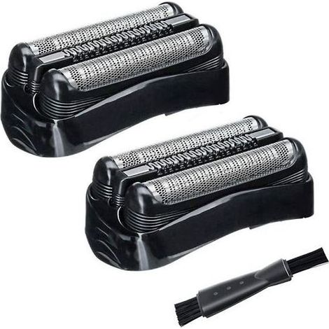 Pack of 2 replacement 21B blades, compatible with Braun S3 series shavers (models 3010S, 3020S, 300S and 3000S). Protective mesh bag included. (1/5)