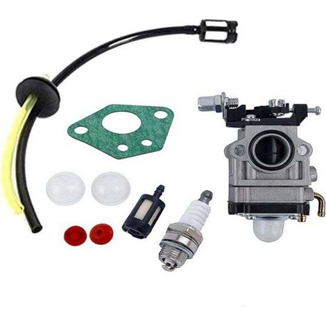 Vergaser für MP15, 15 mm, 1E40-5, 43 cc, 49 cc, 52 cc, Rasenmäher, Vergaser-Kit, Gartenwerkzeug, Vergaser-Kit mit Zündkerzenrohrdichtung und Kraftstofffilter