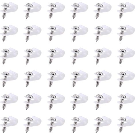 Lot de 60 clips de câble en plastique nylon blanc de 6,35 mm - Type R - Clips de fixation de cordon de fixation à vis en nylon avec 60 vis pour la gestion des fils (1/5)