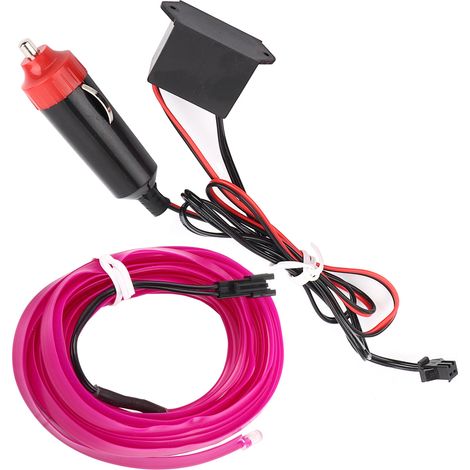 Bande lumineuse décorative pour voiture, éclairage intérieur LED EL, pièces de modification pour voiture, violet (1/5)
