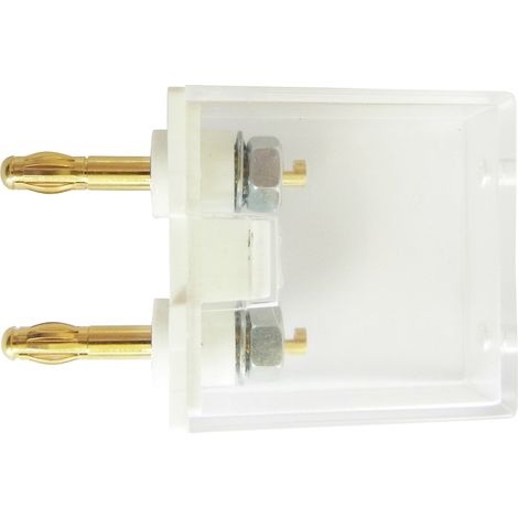 Schnepp G1 2AU Messadapter Lamellenstecker 4 mm - Buchse 4 mm stapelbar Weiß