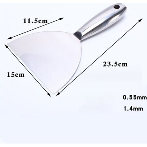 ALLIANDISCouteau à mastic en acier inoxydable, couteau de nettoyage des vitres de sol de hotte de cuisine, 2 pièces (1/3)