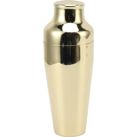 Luxuriöser Cocktailshaker aus Edelstahl 304, goldfarbener französischer Stil für Mixologie (1/5)