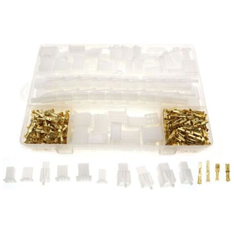 Pair 580pcs 2.8mm 2/3/4/6/9 Broches Fil Terminal Connecteur Combo Kit avec Crochet de Fixation Femelle et Mâle Bornes Boîtiers pour Moto/Vélo/Voiture/Bateau (1/5)
